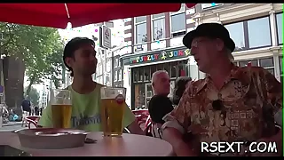 Nice tattooed mature hooker sucks rod and gets pussy cracked